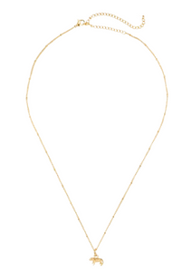14K Gold-Plated Stainless Steel Dainty Tiger Necklace