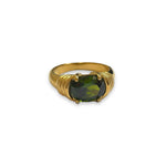 Load image into Gallery viewer, Vintage Style ‘Bella’ Gold Stainless Steel Cubic Zirconia Ring
