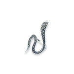 Load image into Gallery viewer, sterling silver and marcasite snake ring
