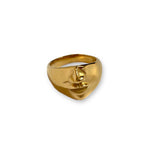 Load image into Gallery viewer, Gold Stainless Steel Face Ring

