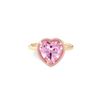 Load image into Gallery viewer, baby pink pastel heart sterling silver ring
