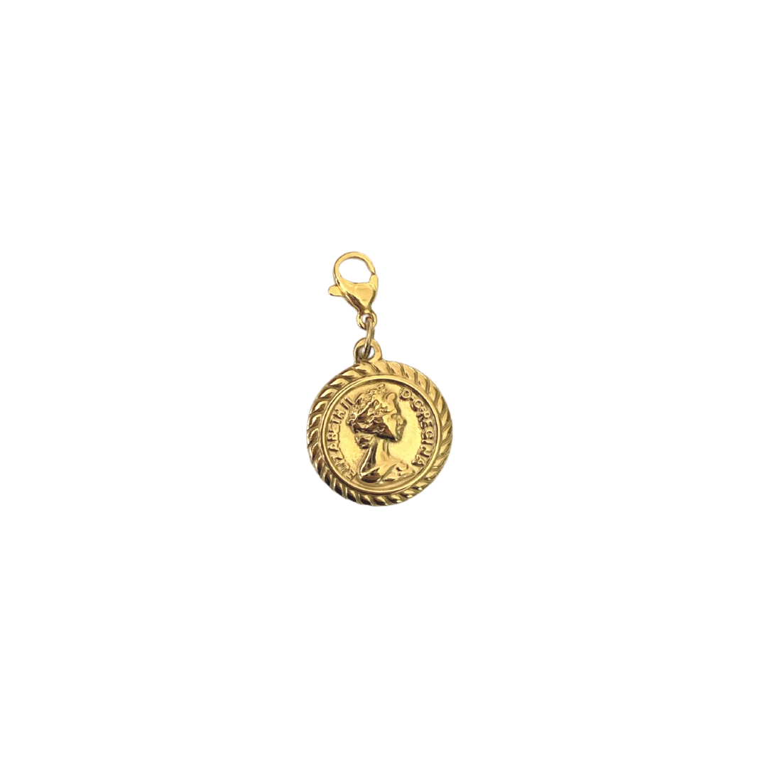 14K Gold Plated Coin Charm