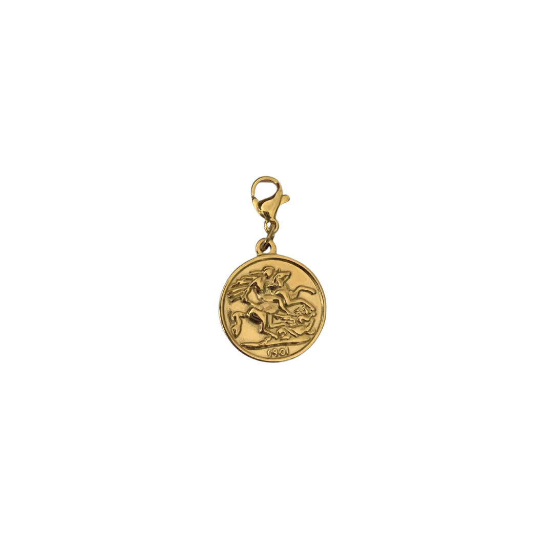 14K Gold Plated Coin Charm