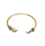 Load image into Gallery viewer, Gold Brass Sculptural Hug Bangle Bracelet
