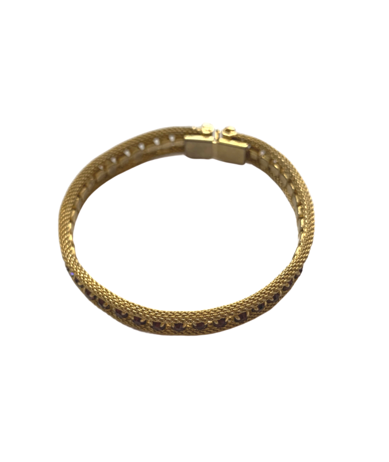 Vintage Gold Tone Faux Amethyst Bracelet