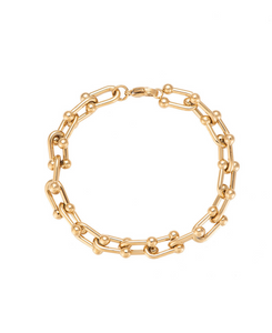 14K Gold Plated Buckle Chain Bracelet
