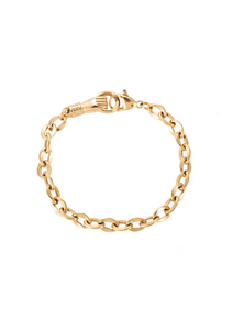14K Gold Plated Hand With Hoop Chain Bracelet