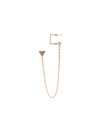 Load image into Gallery viewer, 14K Gold Plated Triangle Ear Stud With Chain &amp; Ear Cuff
