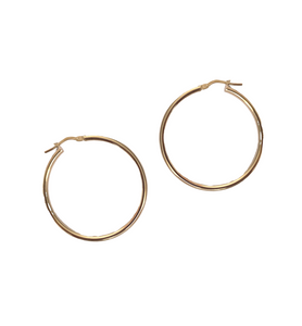 Gold Plated Sterling Silver Hoop Earrings